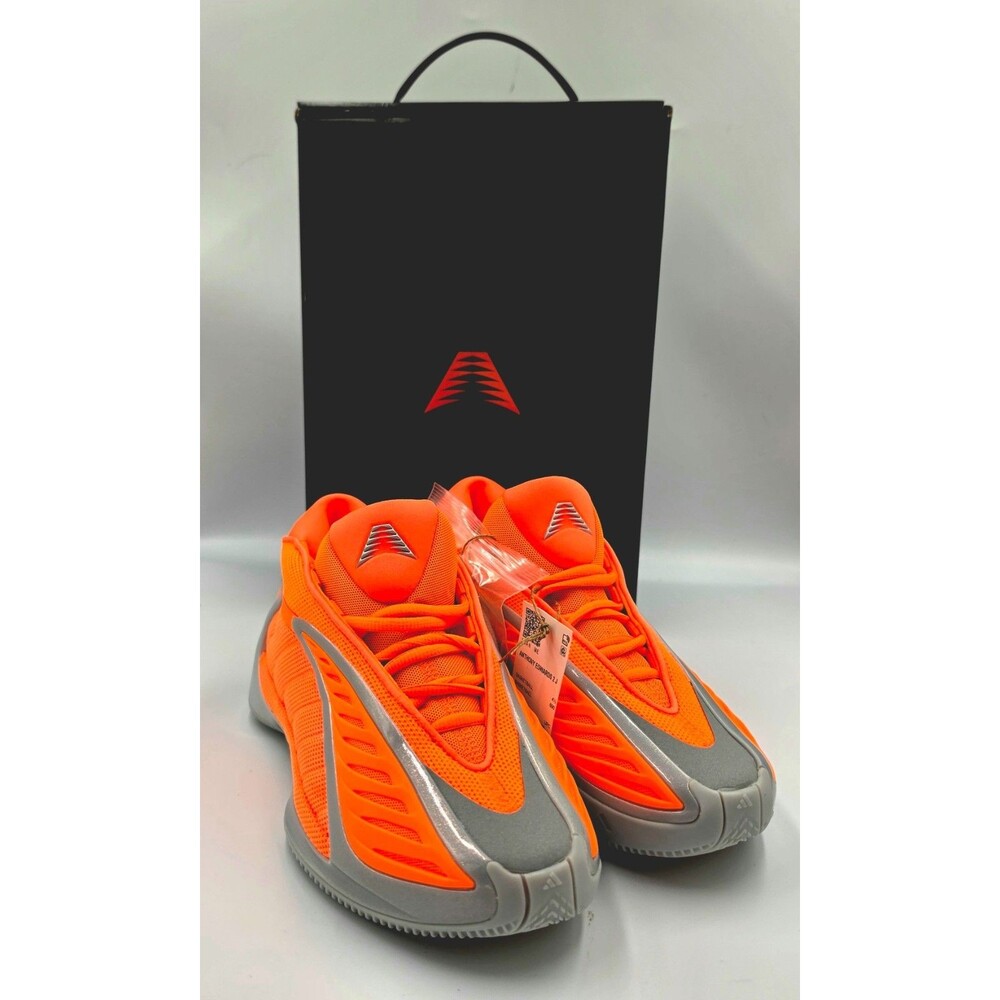 Adidas Anthony Edwards 2 J Kids 5Y Womens 6.5 Lucid Orange Silver KI1655 New